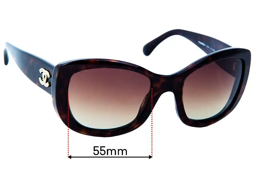 Sunglass Fix Replacement Lenses for Chanel 5239 - 55mm Wide Sunglass Fix Replacement Lenses for Chanel 5239 - 55mm Wide