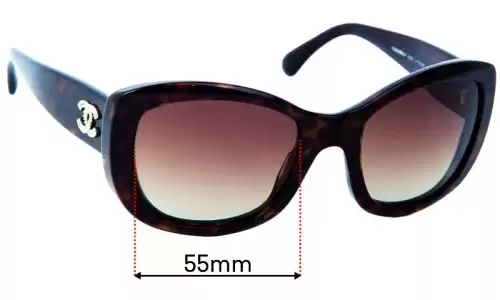 Sunglass Fix Replacement Lenses for Chanel 5239 - 55mm Wide Sunglass Fix Replacement Lenses for Chanel 5239 - 55mm Wide