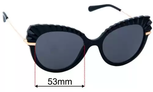 Sunglass Fix Replacement Lenses for Dolce & Gabbana DG6135 - 53mm Wide Sunglass Fix Replacement Lenses for Dolce & Gabbana DG6135 - 53mm Wide