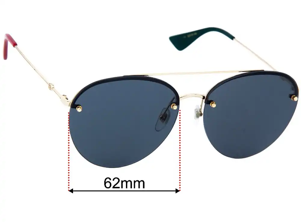 Sunglass Fix Replacement Lenses for Gucci GG0351/S - 62mm Wide Sunglass Fix Replacement Lenses for Gucci GG0351/S - 62mm Wide