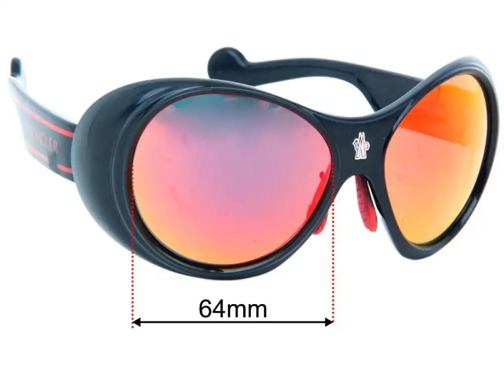 Sunglass Fix Replacement Lenses for Moncler ML 0148 - 64mm Wide Sunglass Fix Replacement Lenses for Moncler ML 0148 - 64mm Wide