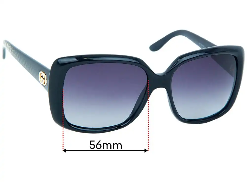 Gucci GG3574/S Replacement Lenses - 56mm Gucci GG3574/S Replacement Lenses - 56mm