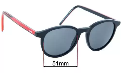 Sunglass Fix Replacement Lenses for Hugo Boss HG Sun Rx 06 - 51mm Wide Sunglass Fix Replacement Lenses for Hugo Boss HG Sun Rx 06 - 51mm Wide