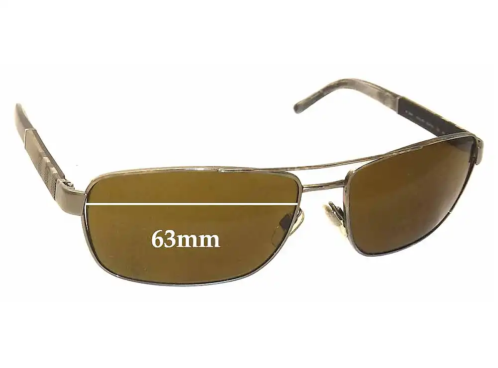 Sunglass Fix Replacement Lenses for Burberry B 3081 - 63mm Wide Sunglass Fix Replacement Lenses for Burberry B 3081 - 63mm Wide