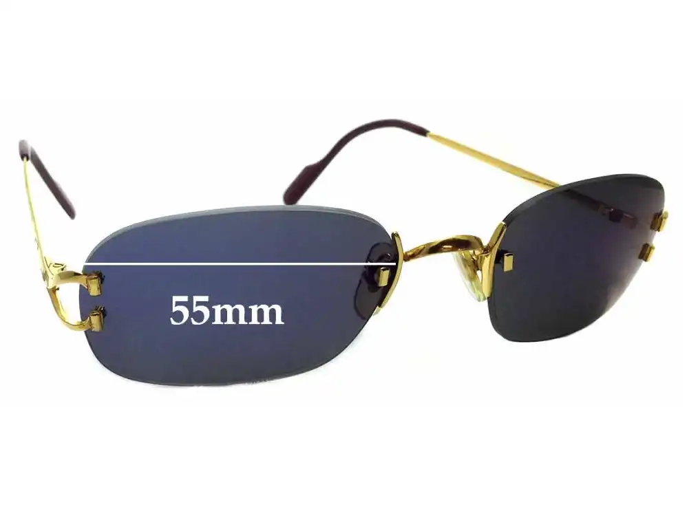 Sunglass Fix Replacement Lenses for Cartier 1715431 - 55mm Wide Sunglass Fix Replacement Lenses for Cartier 1715431 - 55mm Wide