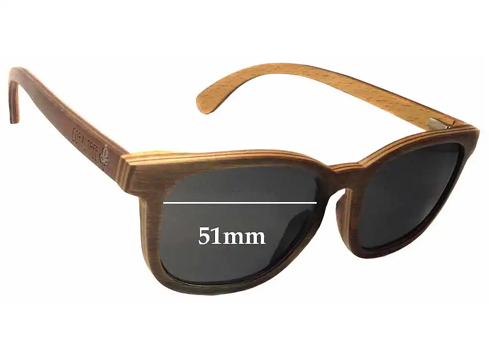 Sunglass Fix Replacement Lenses for Coral Tree Fraser - 51mm Wide Sunglass Fix Replacement Lenses for Coral Tree Fraser - 51mm Wide