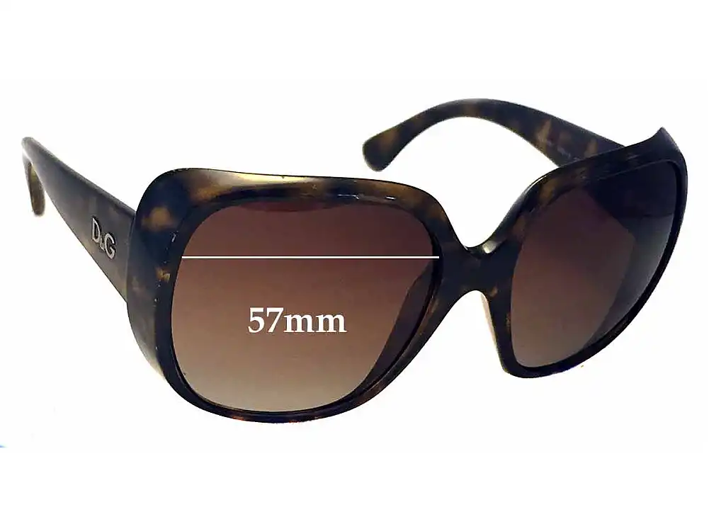 Sunglass Fix Replacement Lenses for Dolce & Gabbana DG8087 - 57mm Wide Sunglass Fix Replacement Lenses for Dolce & Gabbana DG8087 - 57mm Wide