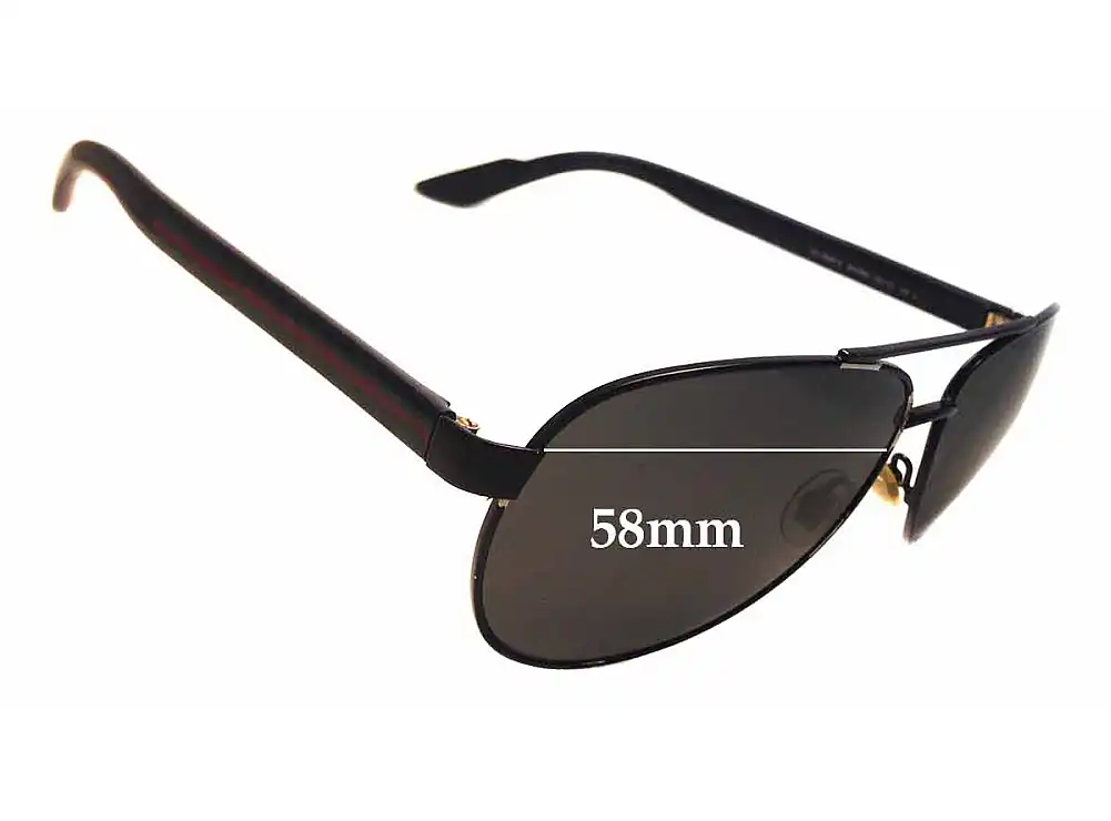 Sunglass Fix Replacement Lenses for Gucci GG2898/S - 58mm Wide Sunglass Fix Replacement Lenses for Gucci GG2898/S - 58mm Wide