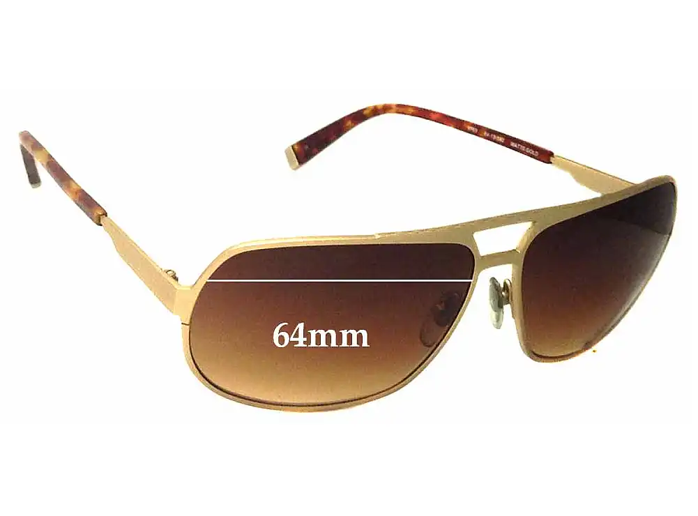 Sunglass Fix Replacement Lenses for John Varvatos Varvatos V763 - 64mm Wide Sunglass Fix Replacement Lenses for John Varvatos Varvatos V763 - 64mm Wide