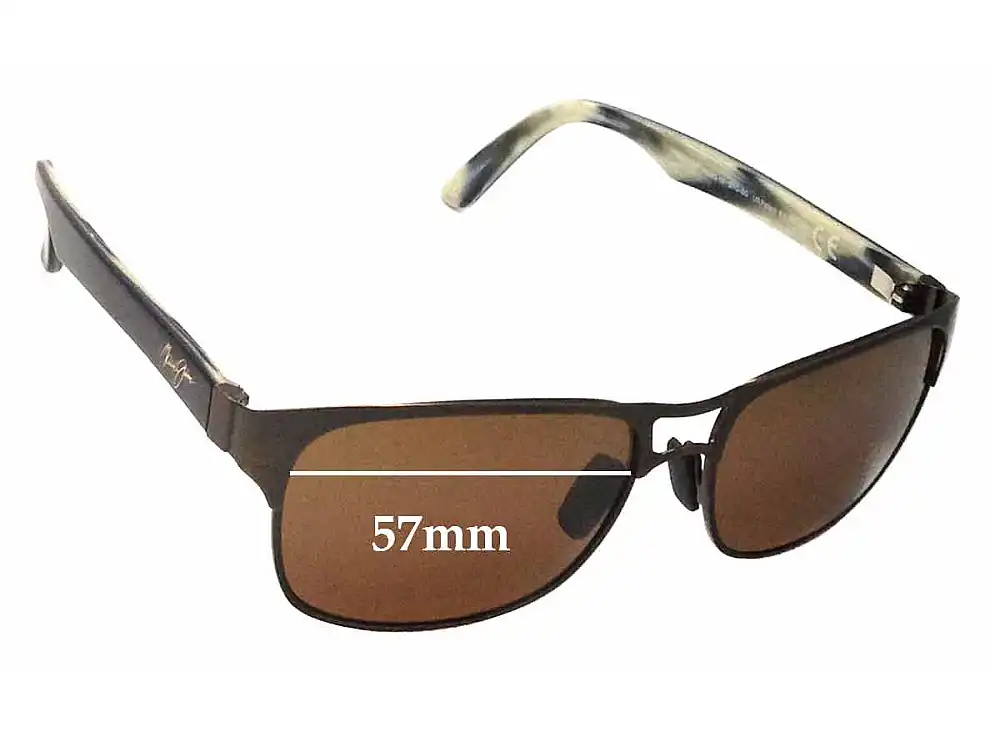 Sunglass Fix Replacement Lenses for Maui Jim MJ296 Hang 10 - 57mm Wide Sunglass Fix Replacement Lenses for Maui Jim MJ296 Hang 10 - 57mm Wide