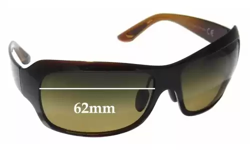 Sunglass Fix Replacement Lenses for Maui Jim MJ418 Seven Pools - 62mm Wide Sunglass Fix Replacement Lenses for Maui Jim MJ418 Seven Pools - 62mm Wide