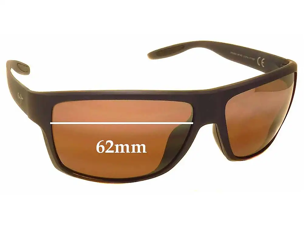 Sunglass Fix Replacement Lenses for Maui Jim MJ528 Pohaku - 62mm Wide Sunglass Fix Replacement Lenses for Maui Jim MJ528 Pohaku - 62mm Wide