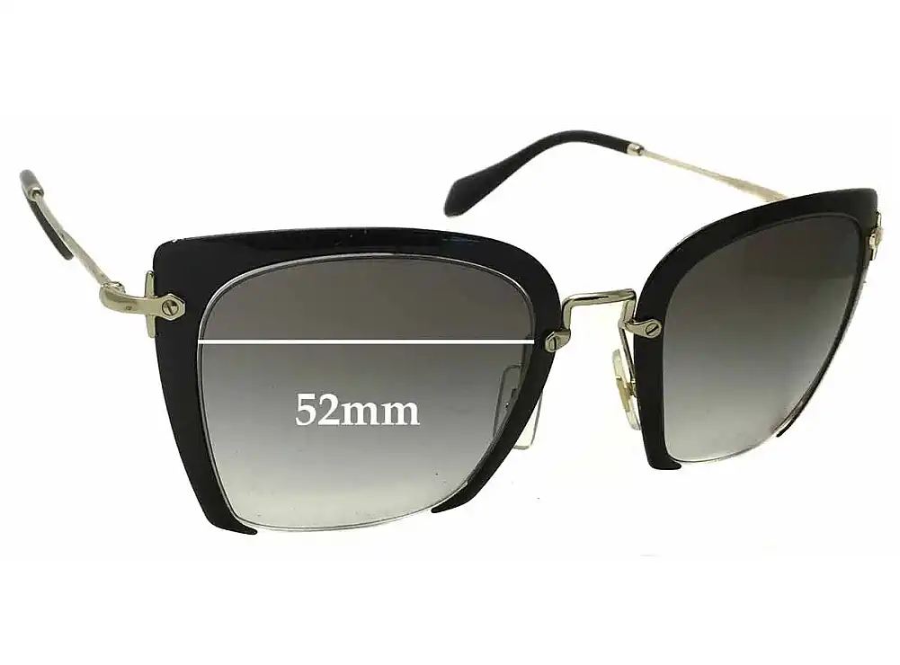 Sunglass Fix Replacement Lenses for Miu Miu SMU52R - 52mm Wide Sunglass Fix Replacement Lenses for Miu Miu SMU52R - 52mm Wide
