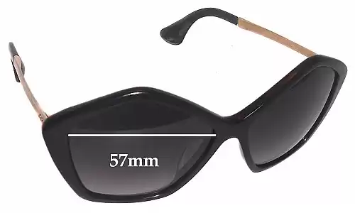 Sunglass Fix Replacement Lenses for Miu Miu SMU011N - 57mm Wide Sunglass Fix Replacement Lenses for Miu Miu SMU011N - 57mm Wide