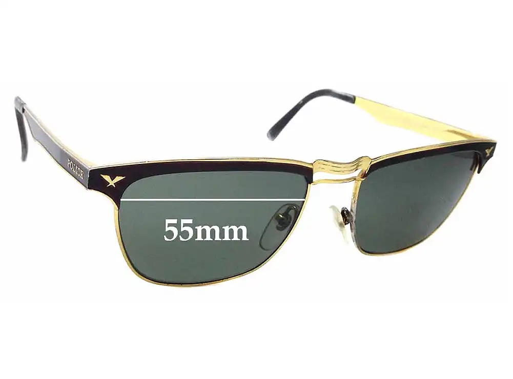 Sunglass Fix Replacement Lenses for Police Mod 2038 - 55mm Wide Sunglass Fix Replacement Lenses for Police Mod 2038 - 55mm Wide