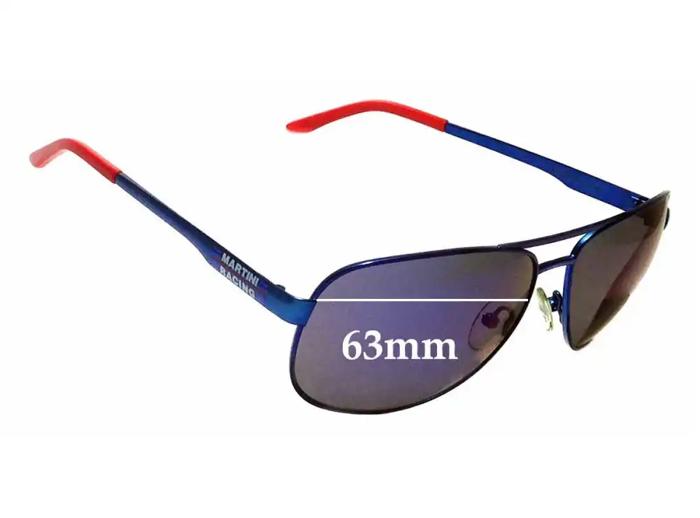 Sunglass Fix Replacement Lenses for Porsche Martini Racing - 63mm Wide Sunglass Fix Replacement Lenses for Porsche Martini Racing - 63mm Wide