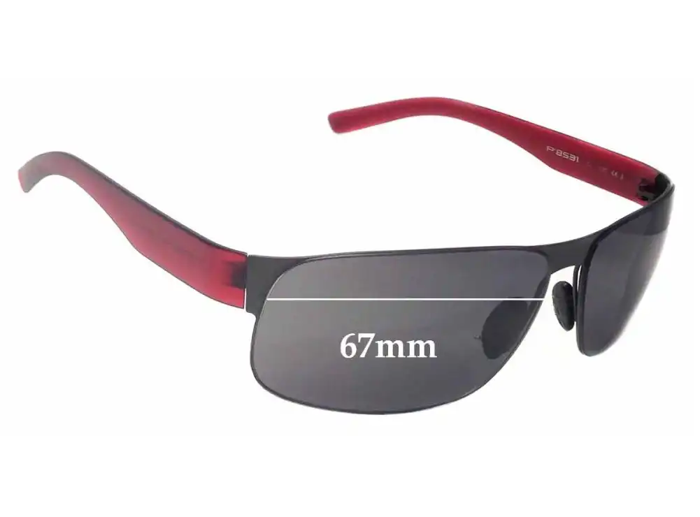 Sunglass Fix Replacement Lenses for Porsche P 8531 - 67mm Wide Sunglass Fix Replacement Lenses for Porsche P 8531 - 67mm Wide
