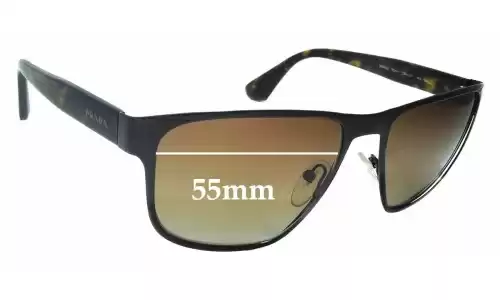 Sunglass Fix Replacement Lenses for Prada SPR55S - 55mm Wide Sunglass Fix Replacement Lenses for Prada SPR55S - 55mm Wide