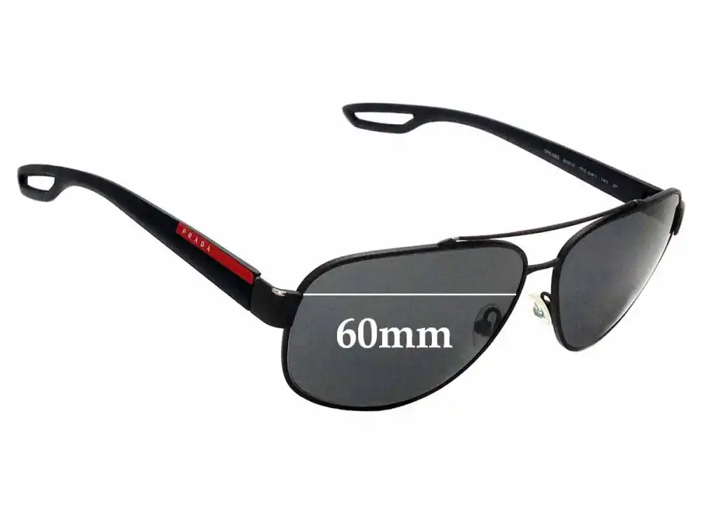 Sunglass Fix Replacement Lenses for Prada SPS58Q - 60mm Wide Sunglass Fix Replacement Lenses for Prada SPS58Q - 60mm Wide