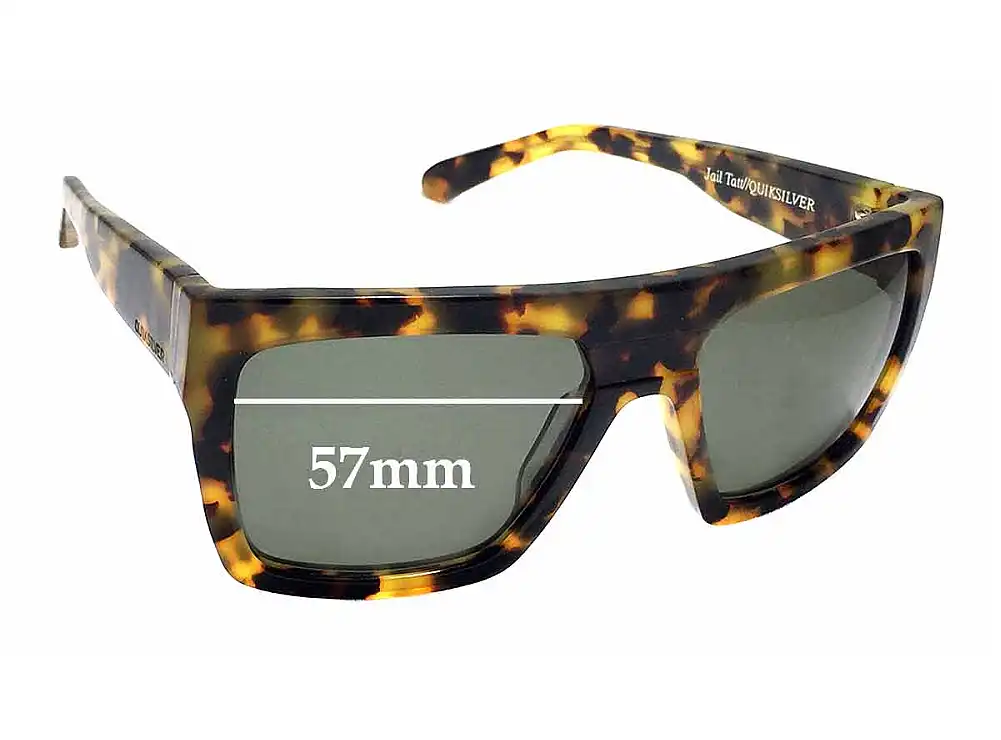 Sunglass Fix Replacement Lenses for Quiksilver Jail Tattoo - 57mm Wide Sunglass Fix Replacement Lenses for Quiksilver Jail Tattoo - 57mm Wide