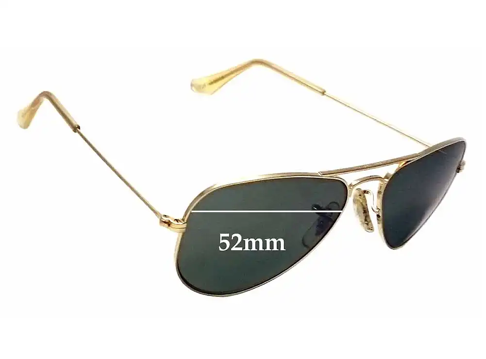Sunglass Fix Replacement Lenses for Ray-Ban B&L Aviator USA W1878 - 52mm Wide Sunglass Fix Replacement Lenses for Ray-Ban B&L Aviator USA W1878 - 52mm Wide