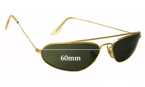 Sunglass Fix Replacement Lenses for Ray-Ban B&L W1958 Fugitives - 60mm Wide Sunglass Fix Replacement Lenses for Ray-Ban B&L W1958 Fugitives - 60mm Wide