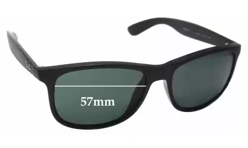 Sunglass Fix Replacement Lenses for Ray-Ban RB4202-F Andy (Low Bridge Fit) - 57mm Wide Ray-Ban RB4202-F Andy (Low Bridge Fit) Replacement Lenses 57mm wide
