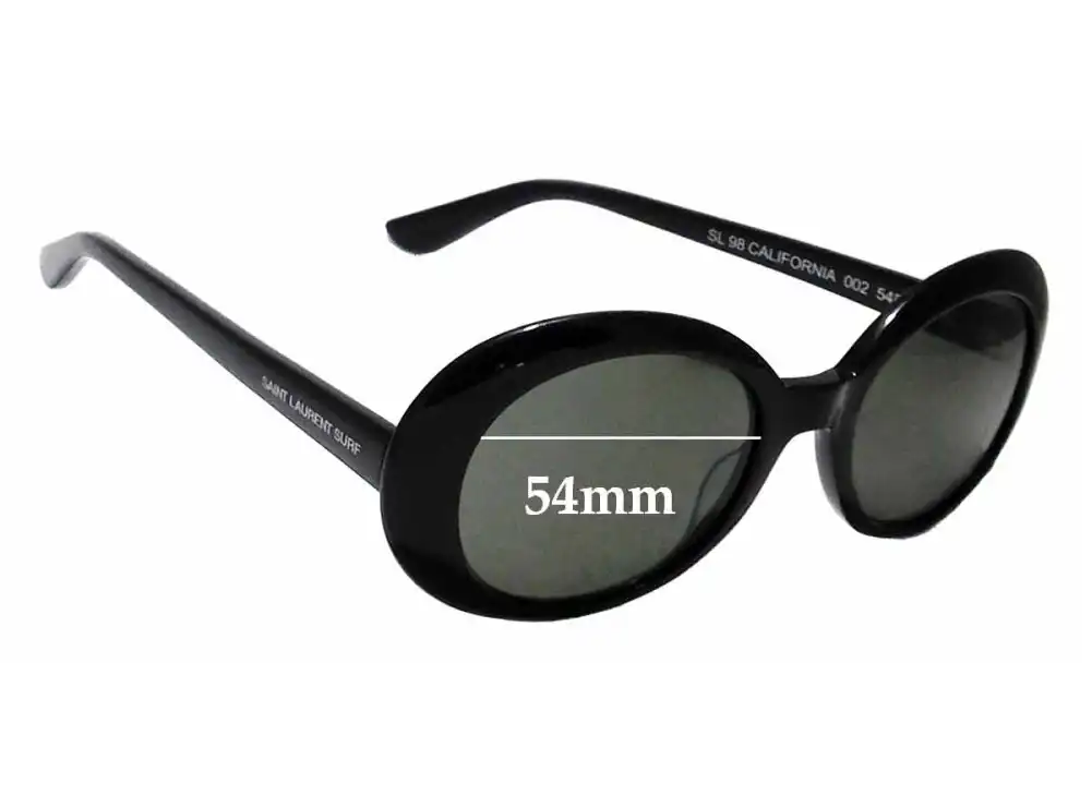 Sunglass Fix Replacement Lenses for Saint Laurent SL 98 California Surf - 54mm Wide Sunglass Fix Replacement Lenses for Saint Laurent SL 98 California Surf - 54mm Wide