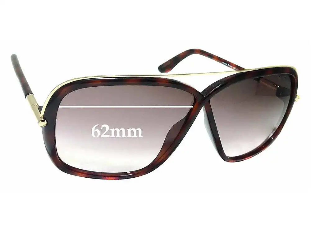 Sunglass Fix Replacement Lenses for Tom Ford Brenda TF455 - 62mm Wide Sunglass Fix Replacement Lenses for Tom Ford Brenda TF455 - 62mm Wide