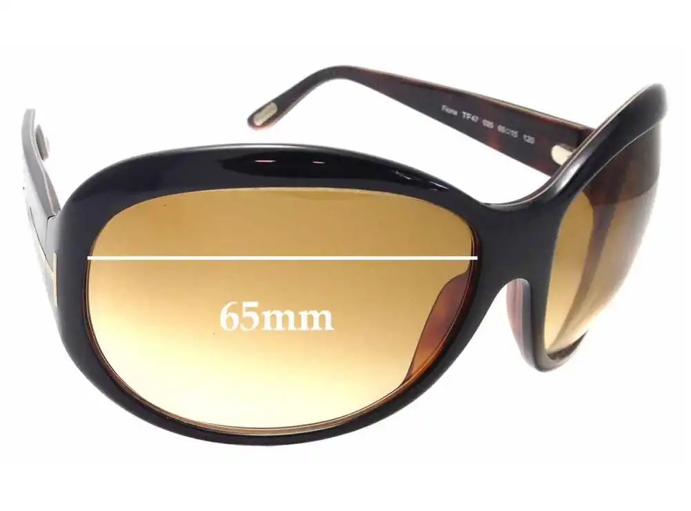 Sunglass Fix Replacement Lenses for Tom Ford Fiona TF47 - 65mm Wide Sunglass Fix Replacement Lenses for Tom Ford Fiona TF47 - 65mm Wide