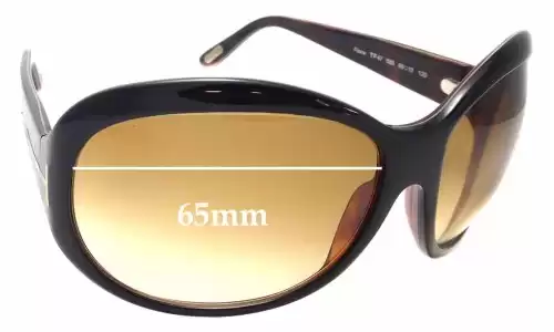 Sunglass Fix Replacement Lenses for Tom Ford Fiona TF47 - 65mm Wide Tom Ford Fiona TF47 Replacement Lenses 65mm wide