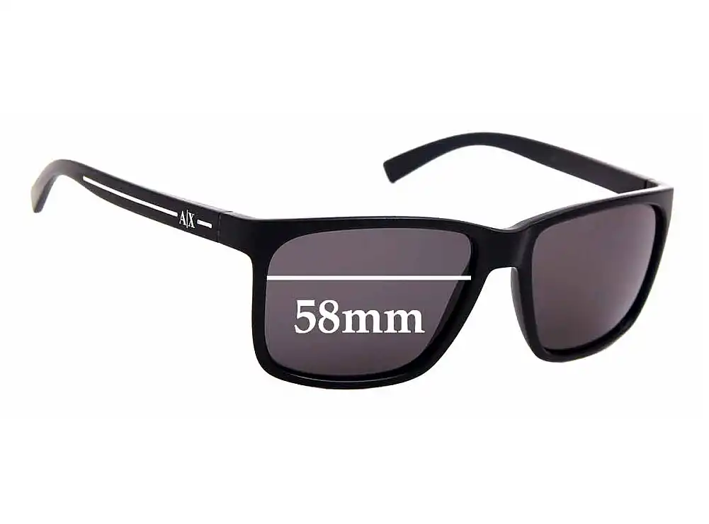 Sunglass Fix Replacement Lenses for Armani Exchange AX 4041S - 58mm Wide Sunglass Fix Replacement Lenses for Armani Exchange AX 4041S - 58mm Wide