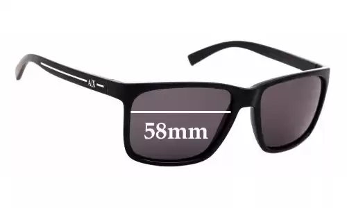 Sunglass Fix Replacement Lenses for Armani Exchange AX 4041S - 58mm Wide Armani Exchange AX 4041S Replacement Lenses 58mm wide