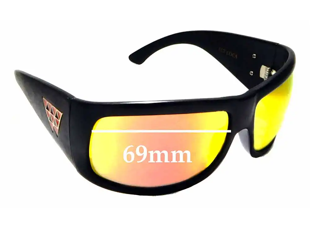 Sunglass Fix Replacement Lenses for Black Flys Fly Coca - 69mm Wide Sunglass Fix Replacement Lenses for Black Flys Fly Coca - 69mm Wide