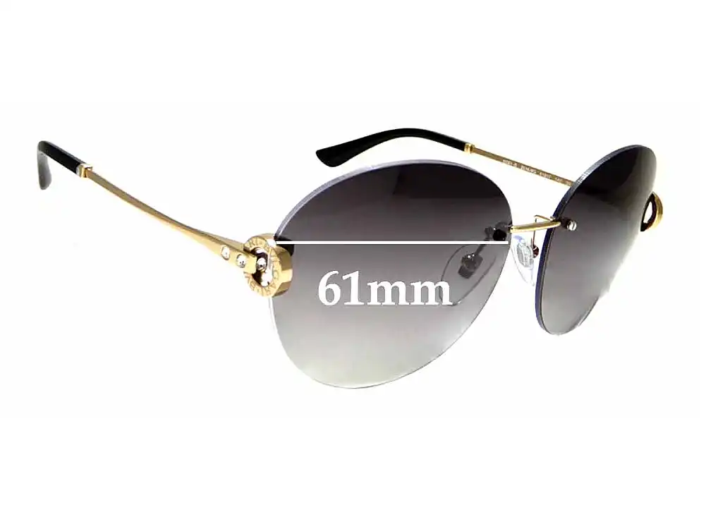 Sunglass Fix Replacement Lenses for Bvlgari 6091-B - 61mm Wide Sunglass Fix Replacement Lenses for Bvlgari 6091-B - 61mm Wide