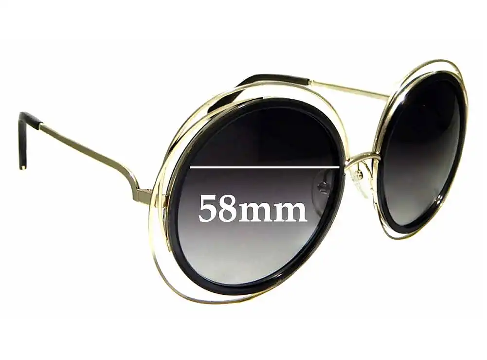 Sunglass Fix Replacement Lenses for Chloe CE 120S - 58mm Wide Sunglass Fix Replacement Lenses for Chloe CE 120S - 58mm Wide