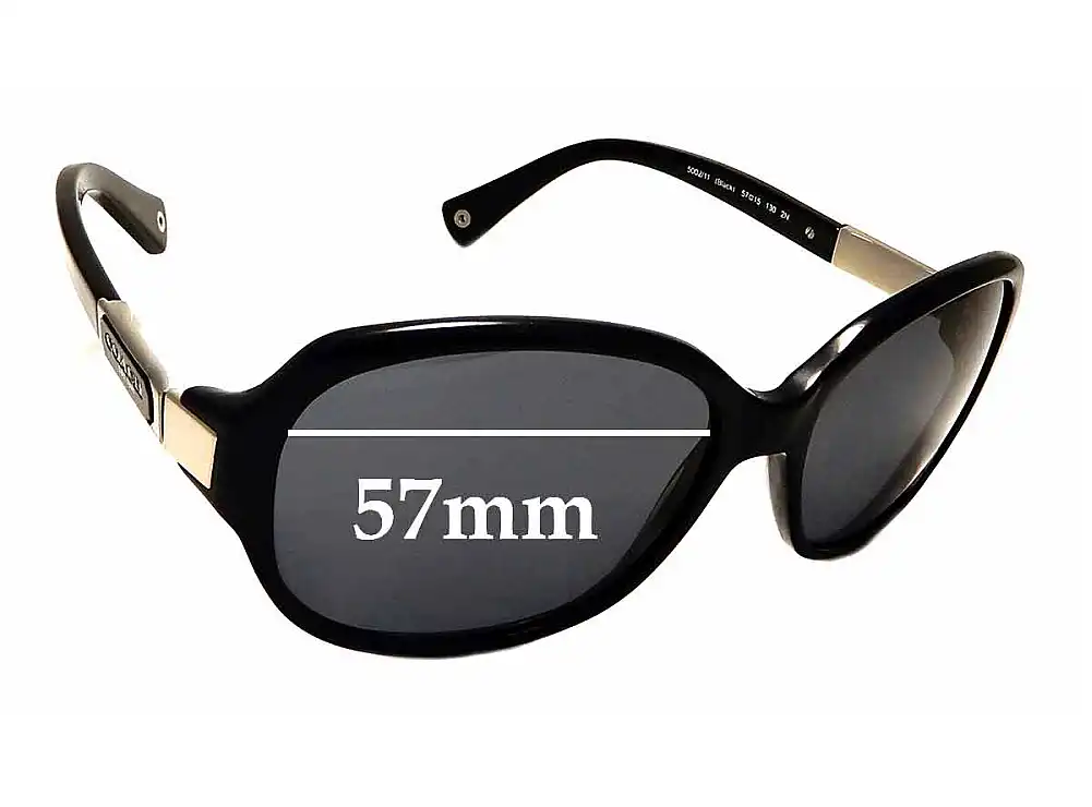 Sunglass Fix Replacement Lenses for Coach HC8039 Annette - 57mm Wide Sunglass Fix Replacement Lenses for Coach HC8039 Annette - 57mm Wide