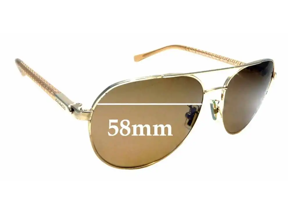 Sunglass Fix Replacement Lenses for Coach HC7053 - 58mm Wide Sunglass Fix Replacement Lenses for Coach HC7053 - 58mm Wide