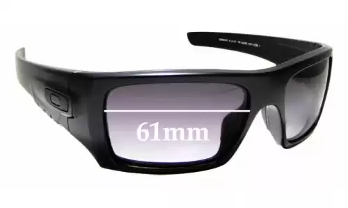 Oakley Oakley Det Cord OO9253 Replacement Lenses 61mm Sunglass Fix Replacement Lenses for Oakley Det Cord OO9253 - 61mm Wide
