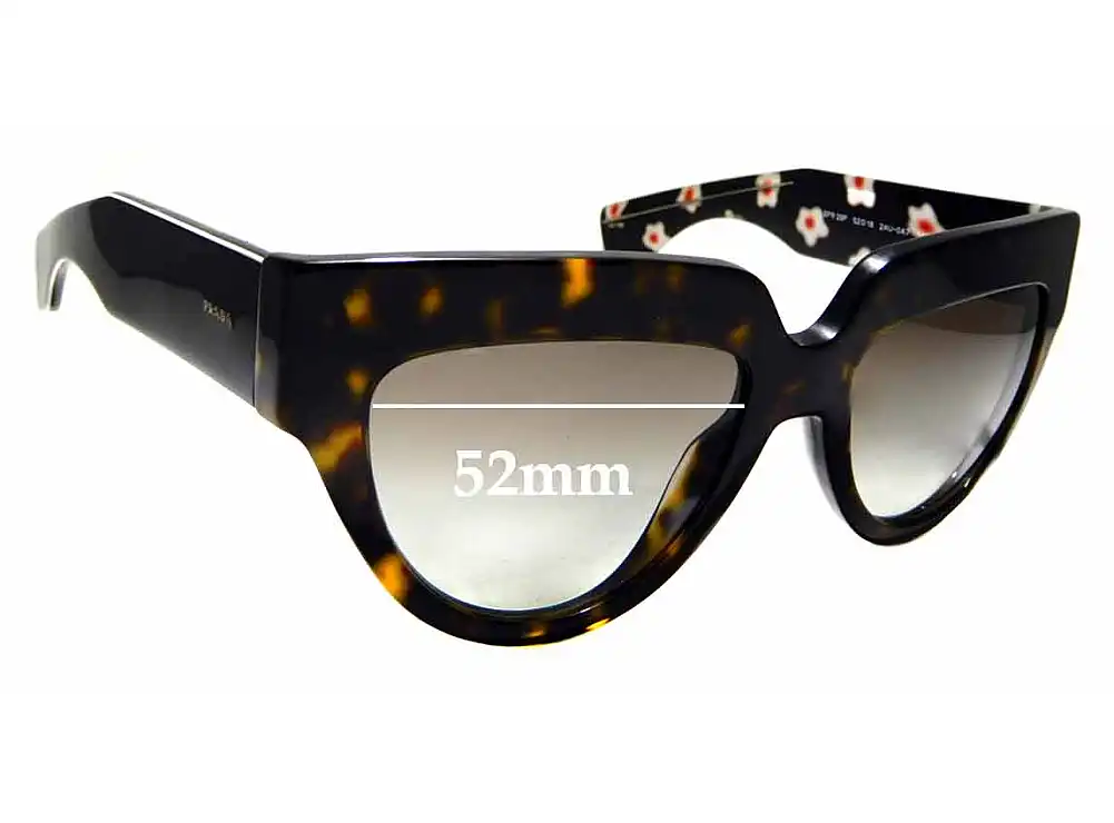 Sunglass Fix Replacement Lenses for Prada SPR29P & PR29PS - 52mm Wide Sunglass Fix Replacement Lenses for Prada SPR29P & PR29PS - 52mm Wide