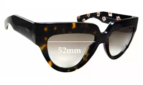 Sunglass Fix Replacement Lenses for Prada SPR29P & PR29PS - 52mm Wide Sunglass Fix Replacement Lenses for Prada SPR29P & PR29PS - 52mm Wide