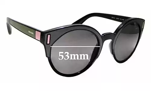 Sunglass Fix Replacement Lenses for Prada SPR03U - 53mm Wide Sunglass Fix Replacement Lenses for Prada SPR03U - 53mm Wide