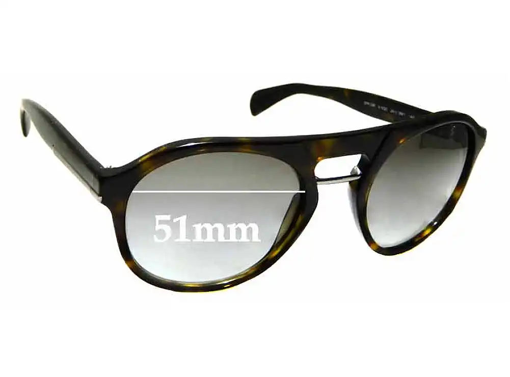 Sunglass Fix Replacement Lenses for Prada SPR09P - 51mm Wide Sunglass Fix Replacement Lenses for Prada SPR09P - 51mm Wide
