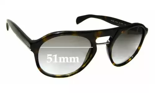 Sunglass Fix Replacement Lenses for Prada SPR09P - 51mm Wide Prada SPR09P Replacement Lenses 51mm wide