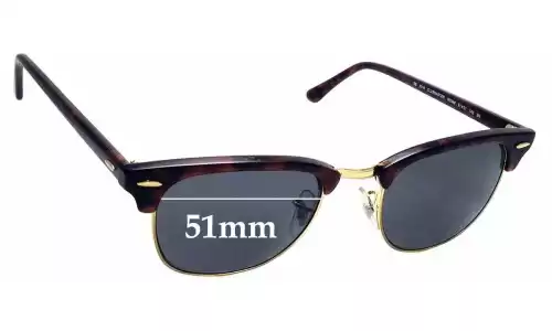 Sunglass Fix Replacement Lenses for Ray-Ban B&L Clubmaster WO366 - 51mm Wide Ray-Ban B&L Clubmaster WO366 Replacement Lenses 51mm wide
