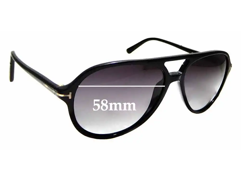 Sunglass Fix Replacement Lenses for Tom Ford Jared TF331 - 58mm Wide Sunglass Fix Replacement Lenses for Tom Ford Jared TF331 - 58mm Wide