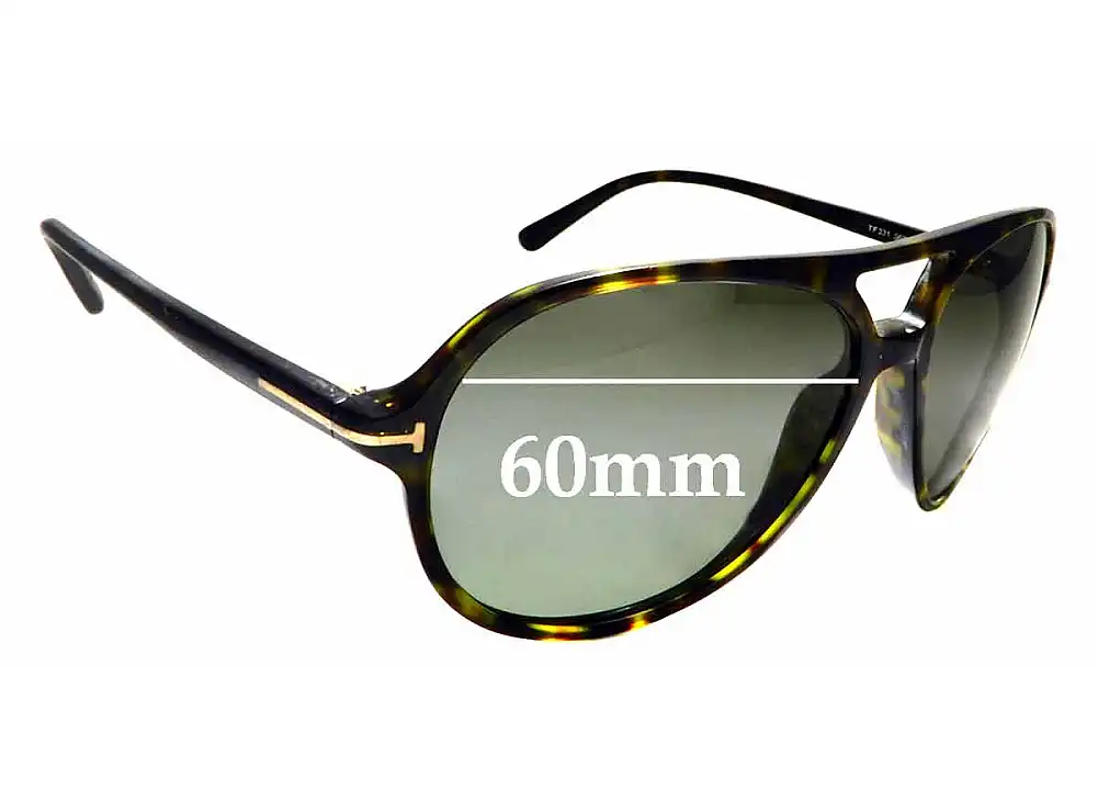 Sunglass Fix Replacement Lenses for Tom Ford Jared TF331 - 60mm Wide Sunglass Fix Replacement Lenses for Tom Ford Jared TF331 - 60mm Wide