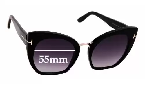 Sunglass Fix Replacement Lenses for Tom Ford Samantha TF553 - 55mm Wide Tom Ford Samantha TF553 Replacement Lenses 55mm wide