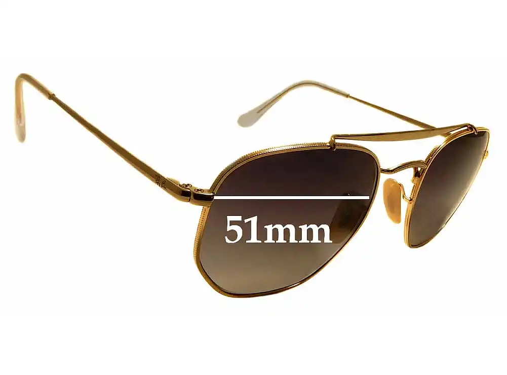 Sunglass Fix Replacement Lenses for Ray-Ban RB3648 The Marshal - 51mm Wide Sunglass Fix Replacement Lenses for Ray-Ban RB3648 The Marshal - 51mm Wide