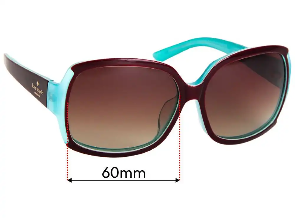 Sunglass Fix Replacement Lenses for Kate Spade Cila/F/S - 60mm Wide Sunglass Fix Replacement Lenses for Kate Spade Cila/F/S - 60mm Wide